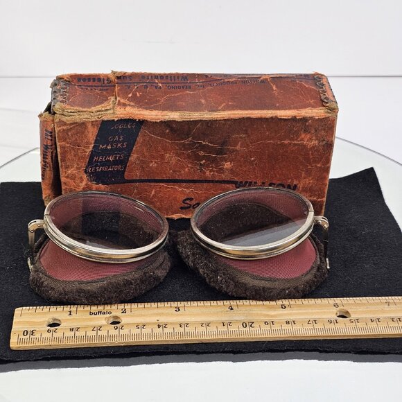 Willson D81 Safety Goggles Glasses With Box NOS Steampunk Motorcycle - Picture 14 of 16